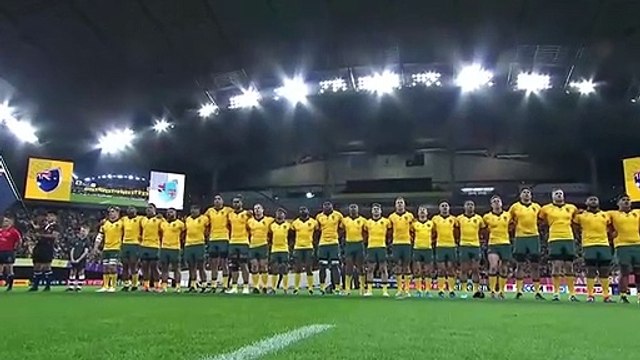 Australia's first national anthem at Rugby World Cup 2019