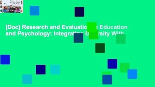 [Doc] Research and Evaluation in Education and Psychology: Integrating Diversity With