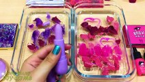 Purple vs Pink ! Mixing Makeup Eyeshadow into Clear Slime ! Satisfying Slime s #529