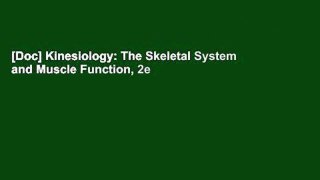 [Doc] Kinesiology: The Skeletal System and Muscle Function, 2e