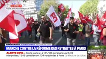 Le cortège de manifestants contre la réforme des retraites vient de partir du XVe arrondissement de Paris