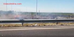 Incendio tra andria e Barletta