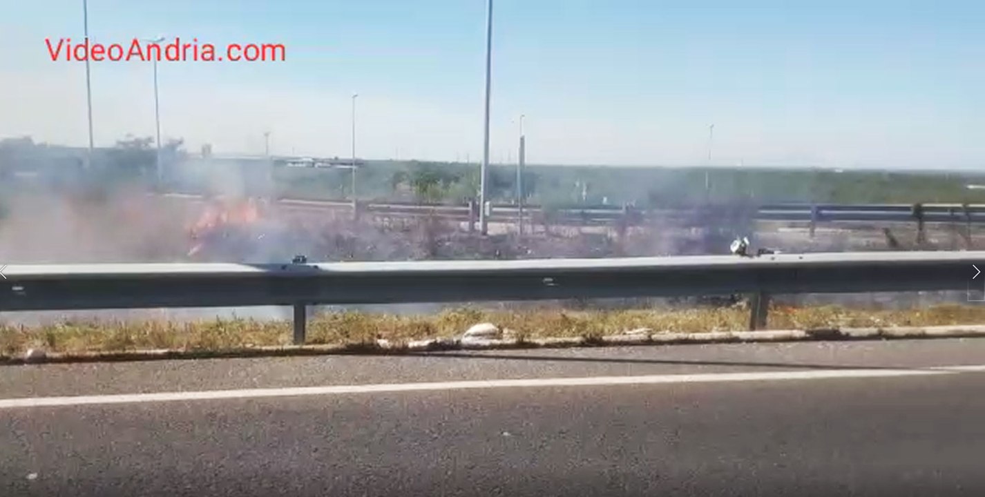 Incendio tra andria e Barletta