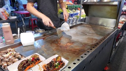 Taiwan Roadside Snacks Street Food - Onion Basil Stir Fry Snail