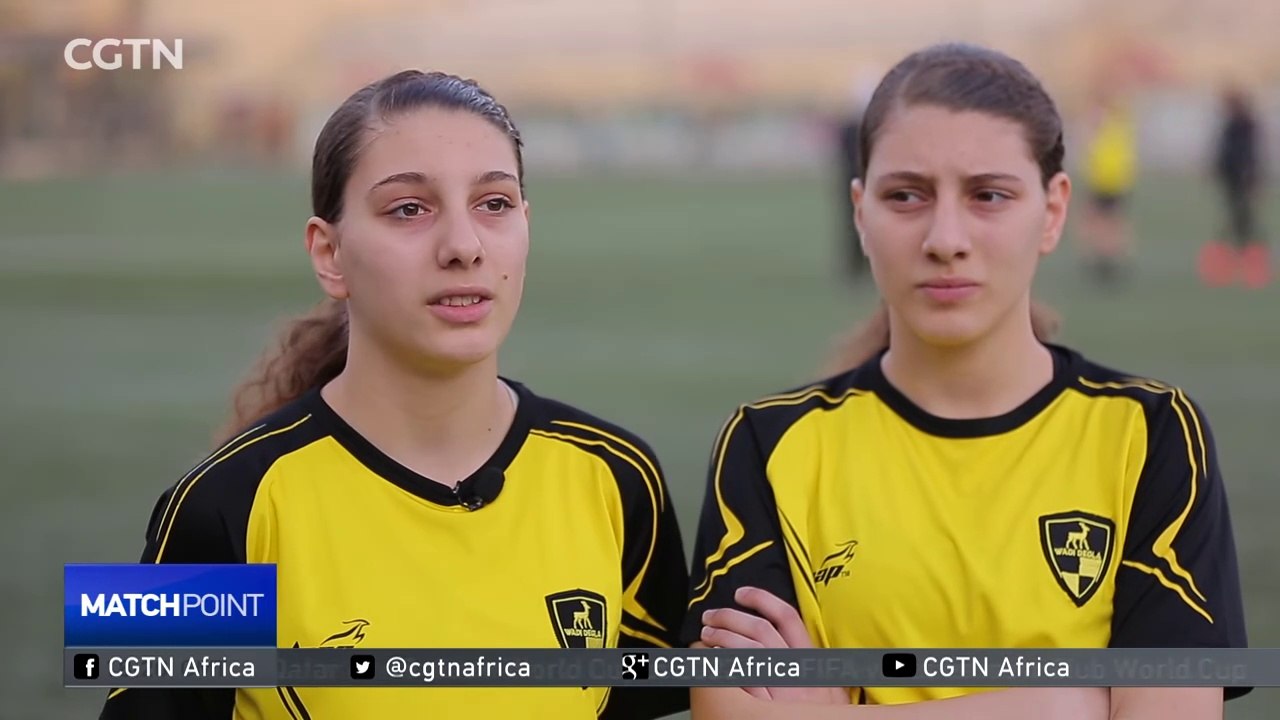 EGYPT - twin sisters take local football by storm