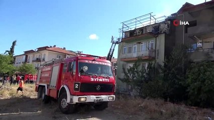 Isparta'da ev yangınında korku dolu anlar