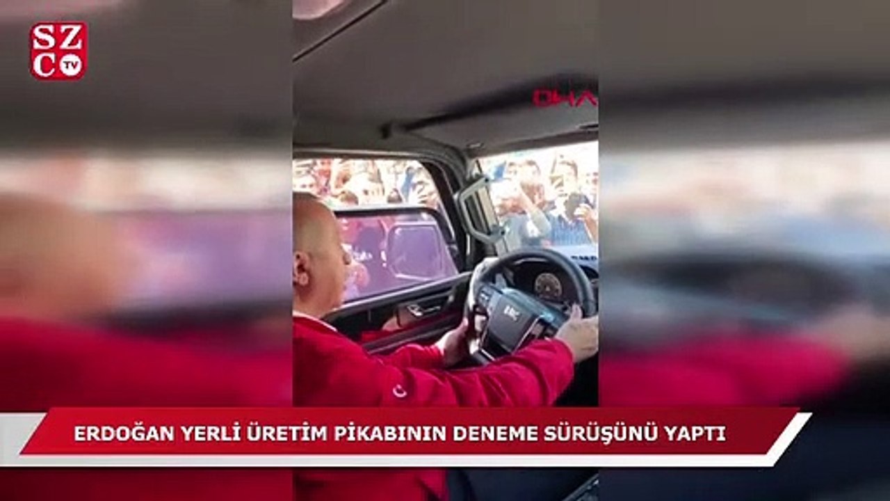 Cumhurbaşkanı Erdoğan, yerli pikap aracı kullandı