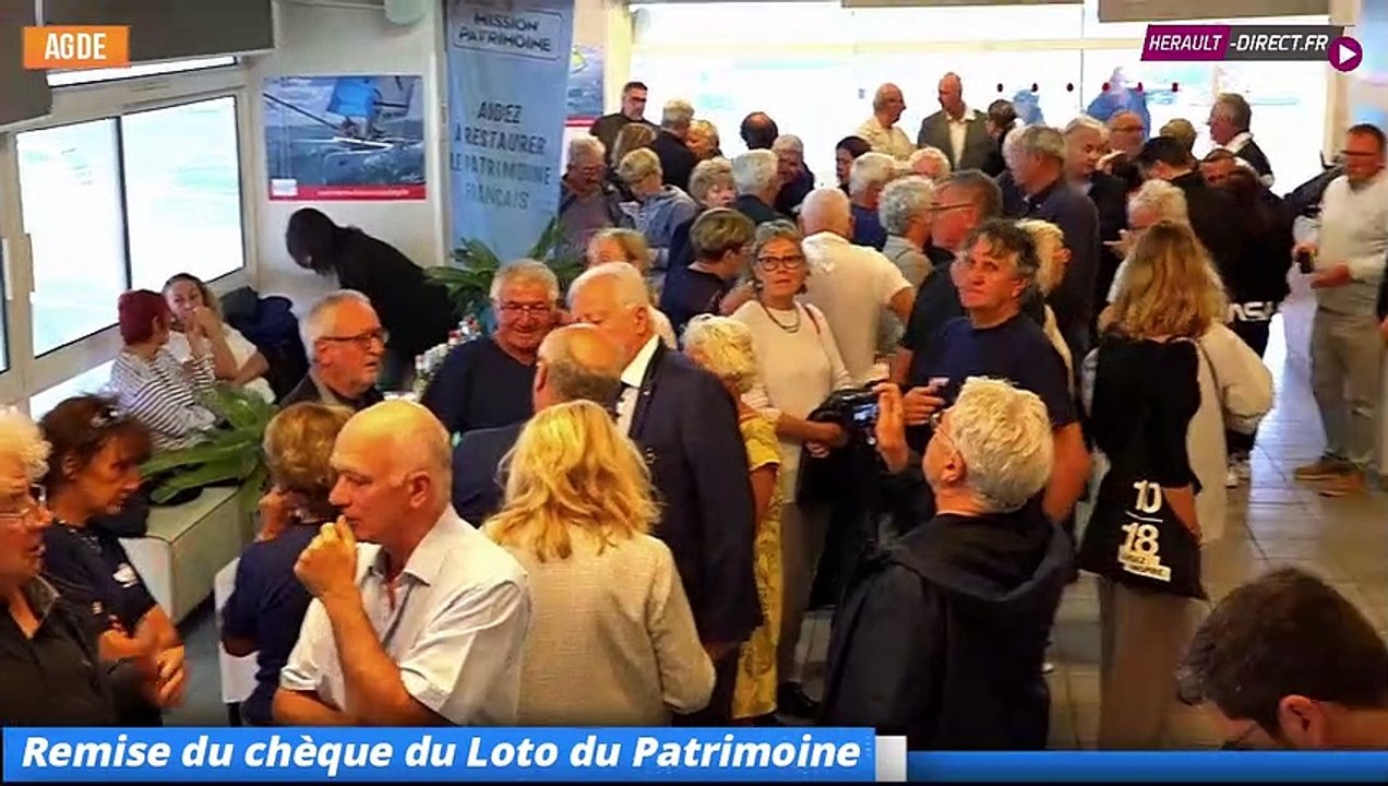 Remise du chèque du loto du Patrimoine pour le Fort de Brescou