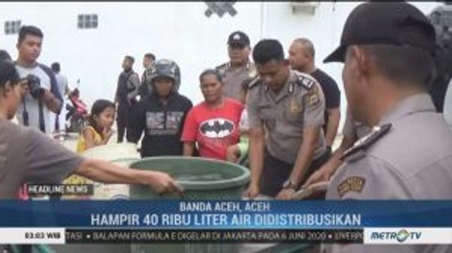 Polres Banda Aceh Salurkan Bantuan Air Bersih untuk Warga