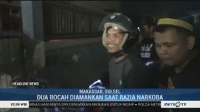 Polres Makassar Amankan Dua Bocah saat Razia Narkoba
