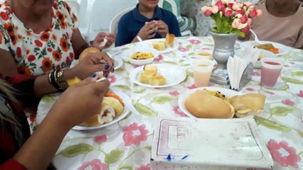 LÍDIA, MIDIAN, RAPHAELL, THÁBATTA, FERNANDA E OSMILTON NO COFFER BREAK DA IGREJA PRESBITERIANA DE BOA VIAGEM 27-04-2019