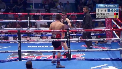 Rodriguez vs Guerrero - third round first knockdown