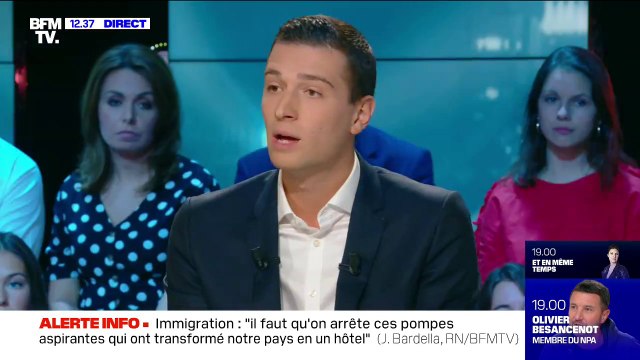 Pour Jordan Bardella (RN), il y a une fracture majeure entre la classe politique et le peuple Français, qui a le sentiment de ne plus être écouté.