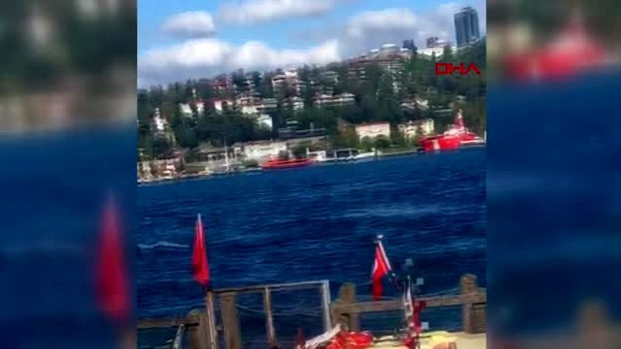 Boğazda kaçak midye avlayan tekne battı; midyecilerin kurtarılma anları kamerada