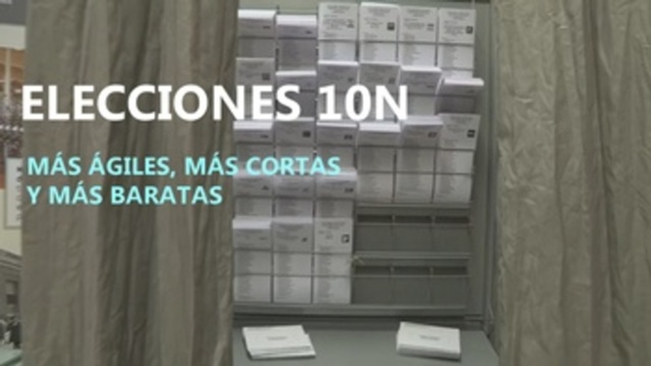Elecciones del 10N: más ágiles, más cortas y más baratas