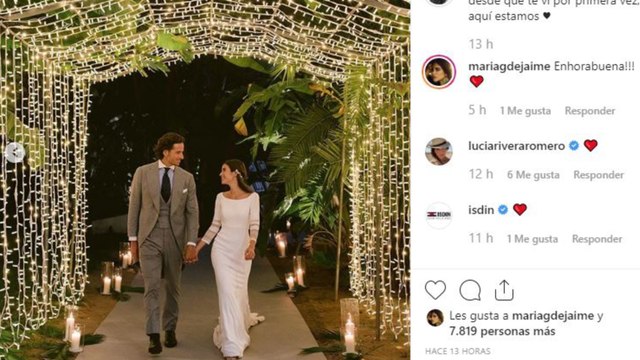 Feliciano López y Sandra Gago comparten un pequeño álbum de su boda