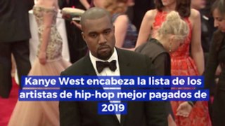 Kanye West encabeza la lista de los artistas de hip hop mejor pagados de 2019