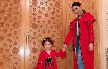 دنيا بطمة تعيش طفولتها مع ابنتها غزل...شاهدوا جرأة الصغيرة