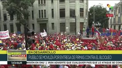 Venezuela: ciudadanos se movilizan por entrega de firmas antiTrump