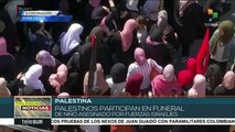Palestinos asisten al funeral de menor asesinado por fuerzas israelíes