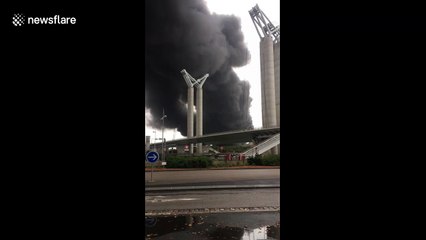 Huge fire breaks out at French chemicals factory in Rouen