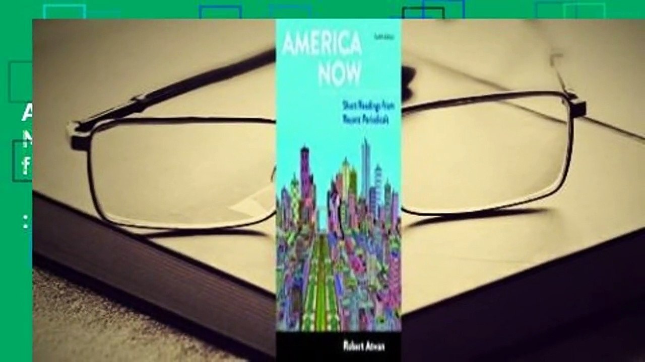 About For Books  America Now: Short Readings from Recent Periodicals  Best Sellers Rank : #3