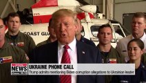 Trump acknowledges mentioning Biden corruption allegations in call to Ukrainian leader