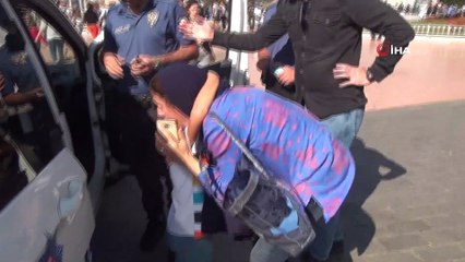 İstiklal Caddesinde kaybolan çocuğa turist kadın sahip çıktı