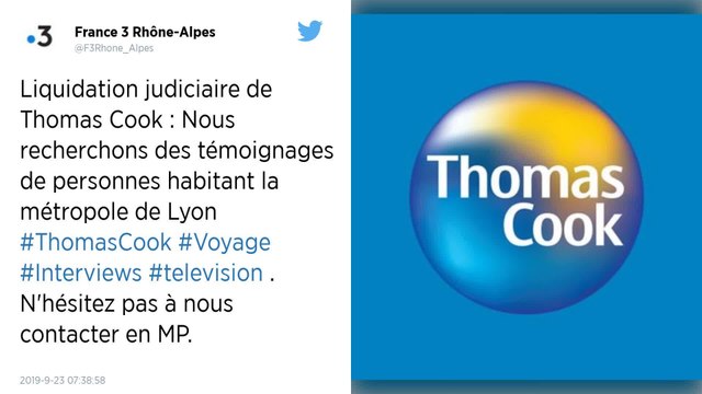 Le voyagiste Thomas Cook fait faillite : 600 000 vacanciers à rapatrier, 22 000 emplois menacés.