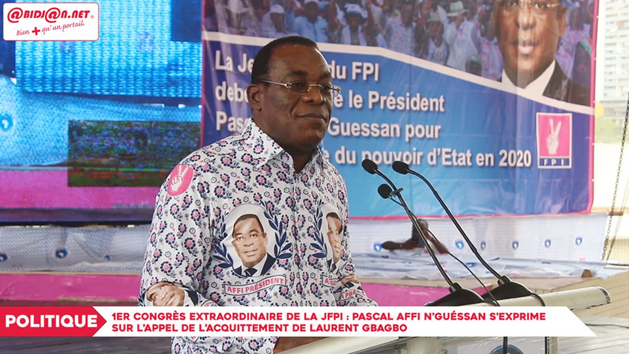 1er congrès de la JFPI : Pascal Affi N’Guéssan réitère son appel à un débat national pour une paix durable