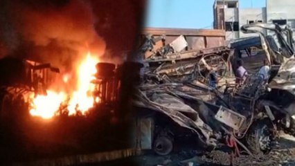 Pali Accident : भिड़ंत के बाद ट्रोलों के डीजल टैंक फटे, आग लगने से चालक-खलासी जिंदा जले