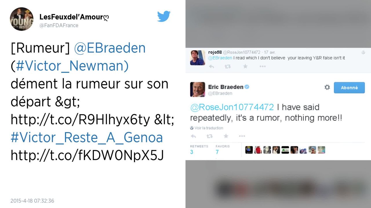 Rumeurs de départ de Victor Newman - Les Feux de l'amour.