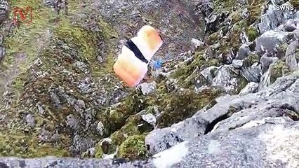 Base-Jumper Lives After Slamming Into Cliff-Face and Tumbling 180ft Down a Mountain