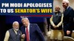 PM Modi apologises to US Senator's wife, video goes viral |OneIndia News