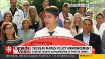 Justin Trudeau makes policy announcement. #JustinTrudeau #Montreal #Canada #Quebec #CanadaVotes #Liberal