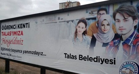 Talas Belediyesi şarkıcı Selena Gomez'e photoshopla başörtüsü taktı