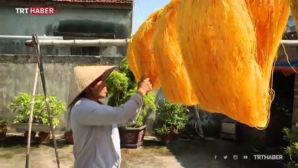 Vietnam'daki köyde geleneksel yollarla ipek böcekçiliği yapılıyor