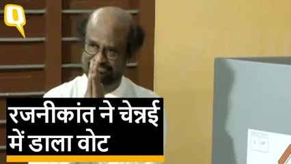 Phase 2 Election: Chennai में Rajnikanth ने डाला वोट