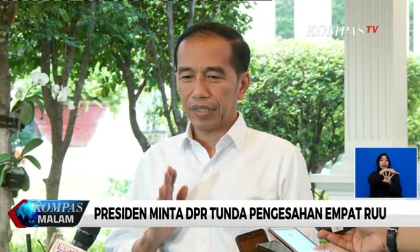 Presiden Minta DPR Tunda Pengesahan Empat RUU