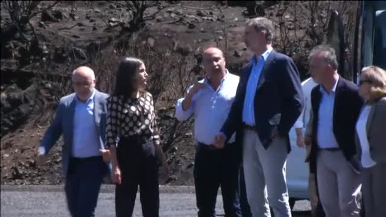 Los Reyes visitan Canarias tras los devastadores incendios del pasado verano