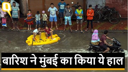 Mumbai में भारी बारिश से हालत बिगड़े, रेल सेवाएं बाधित