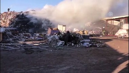 Geri dönüşüm tesisinde yangın - BURSA