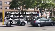 Aplausos a la Guardia Civil tras detener independentistas de los CDR