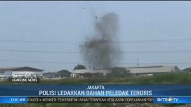 Densus 88 Ledakkan Bahan Peledak Milik Terduga Teroris di Cilincing