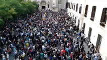 Vista aèria de la concentració a Sabadell contra les detencions (23-9-19)