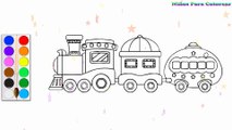 Coloration Train de dessin animé | Peindre pour les jeunes enfants et dessiner pour les enfants