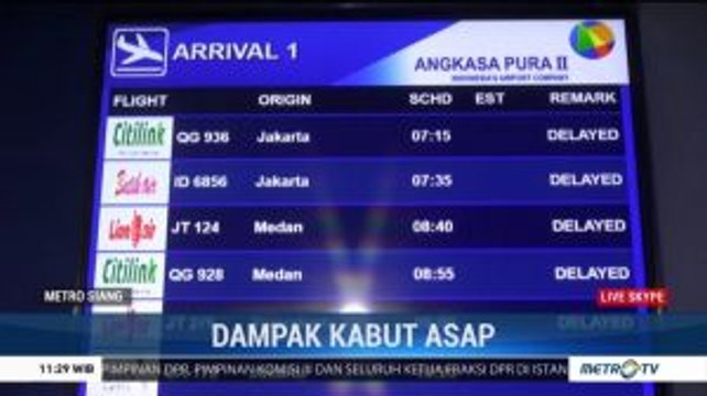 13 Penerbangan di Bandara Pekanbaru Terganggu Kabut Asap