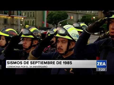 López Obrador encabeza la ceremonia por el aniversario de los sismos de 1985 y 2017 | Paco Zea