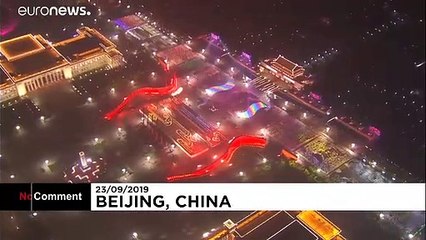 Modern Çin'in ilk milli bayramının 70. yıl dönümü kutlamalarına 300 bin kişilik dev prova