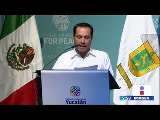 Mauricio Vila da la bienvenida a los Premios Nobel de la Paz en Mérida | Yuriria Sierra
